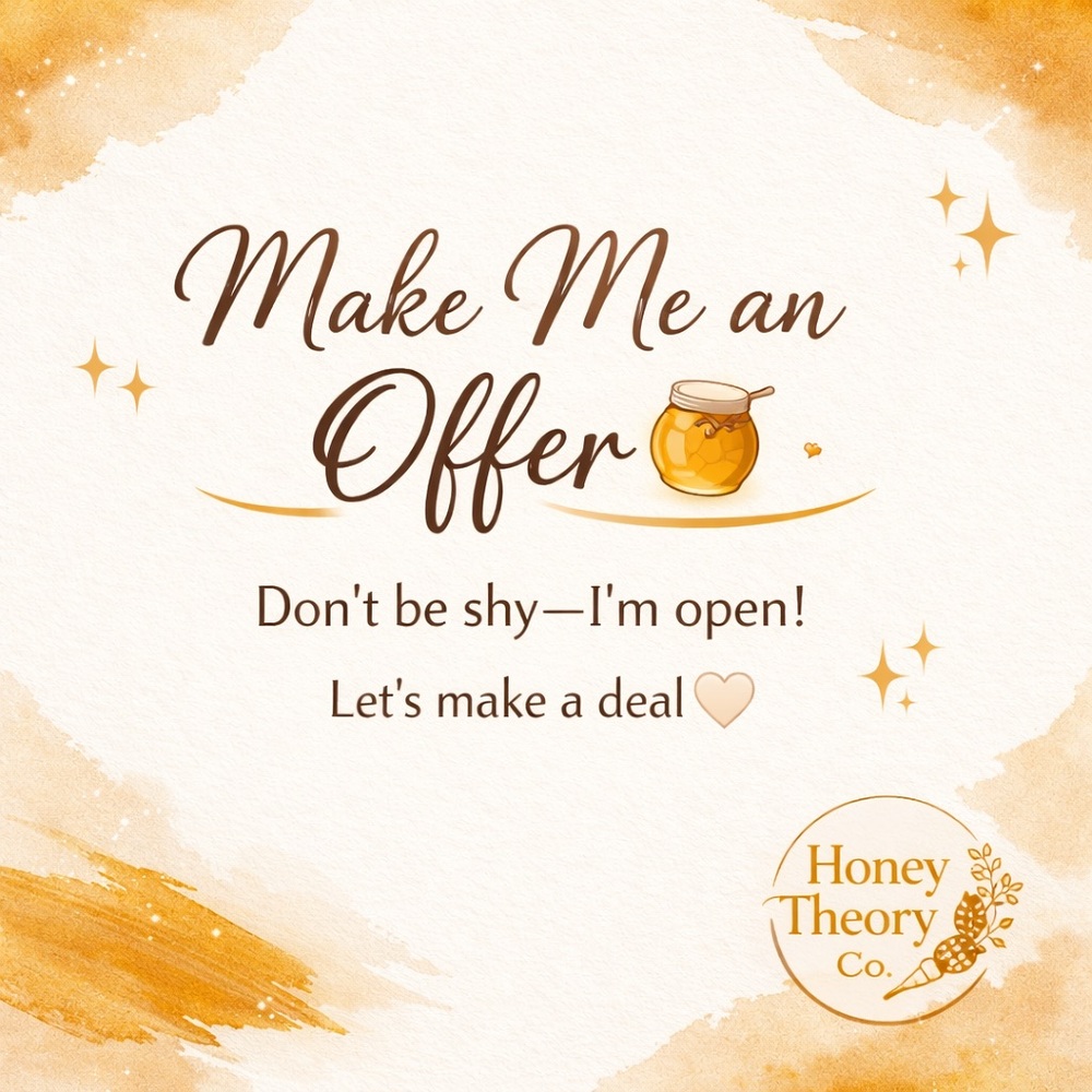 Make Me an Offer Graphic Sign - Cream & Honey Yellow
